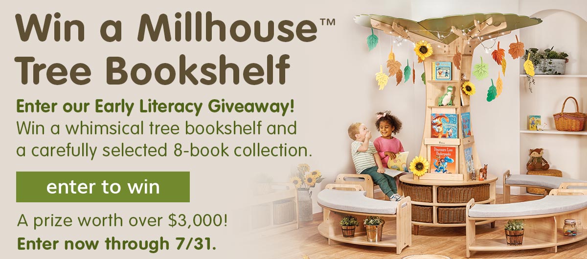 Win a Millhouse Tree Bookshelf! A prize worth over $3,000. Enter now to win!