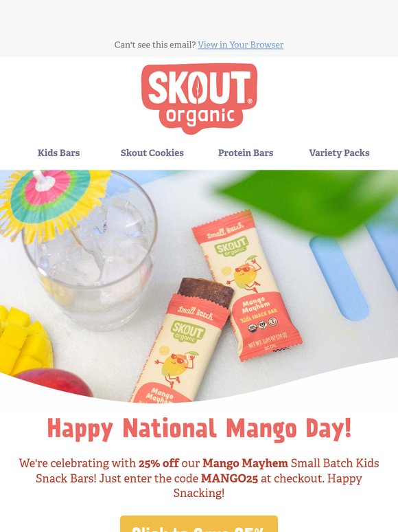 TODAY ONLY! Mango Mayhem is 25% off for National Mango Day 🥭