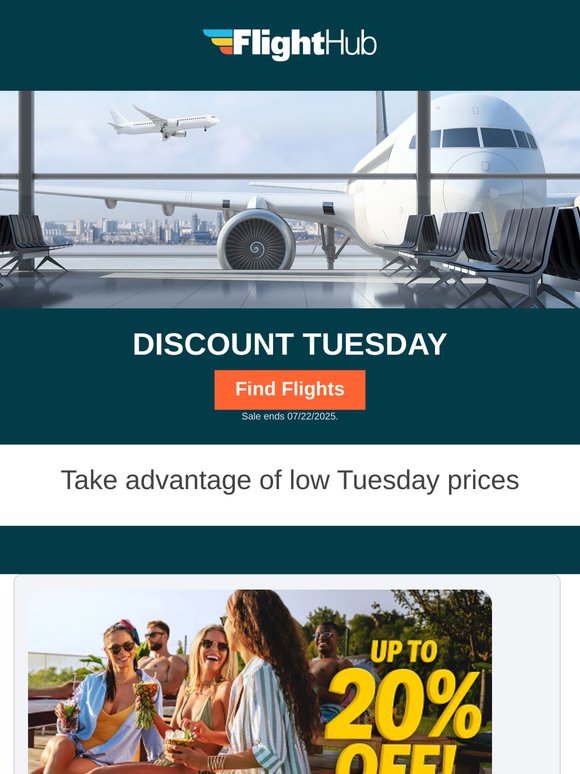 ✈ Discount Tuesday is here