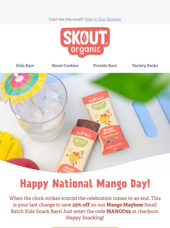 OVER IN A JUST A FEW HOURS! Save 25% on Mango Mayhem!🥭