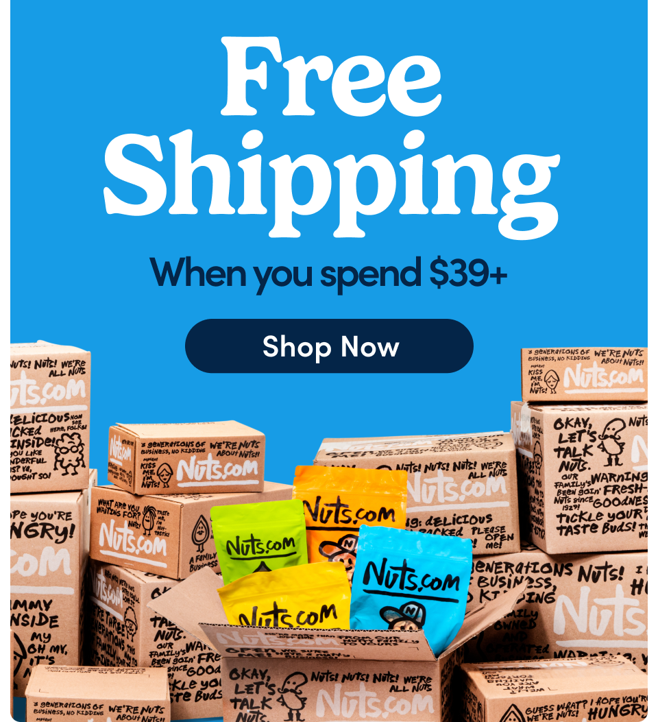 Free Shipping when you spend $39+