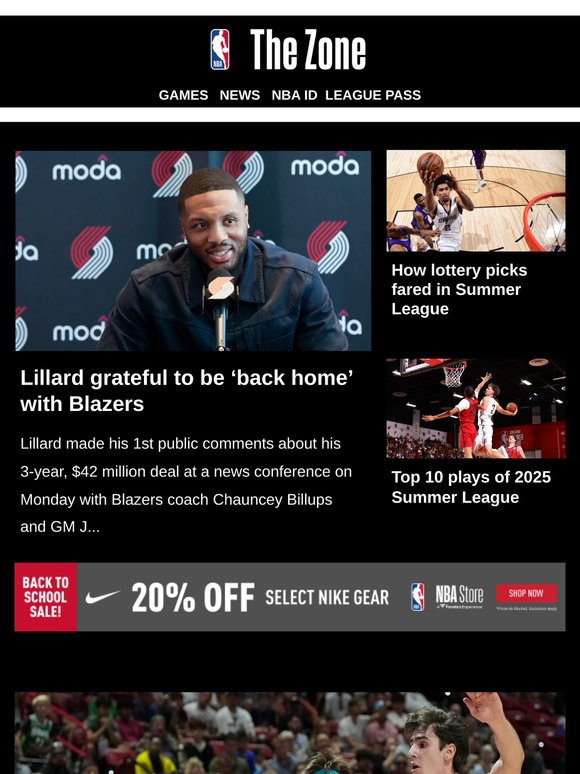 Lillard grateful to be ‘back home’ with Blazers | How lottery picks fared in Summer League