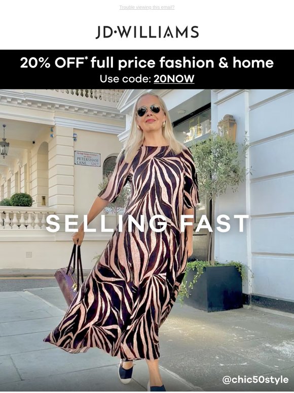 Selling fast! : 20% off our 'wear anywhere' dress
