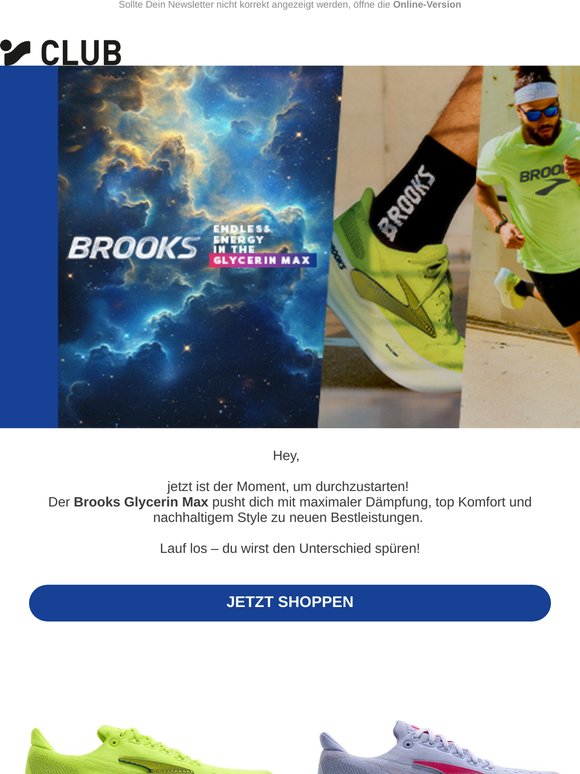 Starte jetzt durch – mit dem Brooks Glycerin Max!