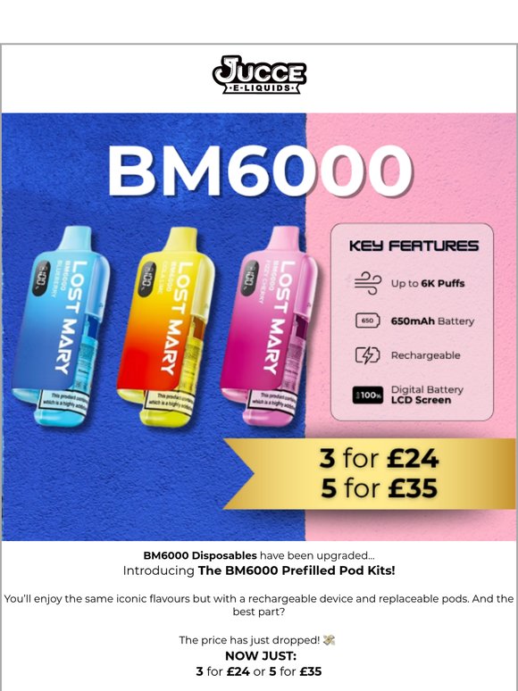 🎉 Big Savings on BM6000 Prefilled Kits!