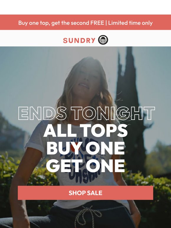 Last Chance for Buy One, Get One Free Tops