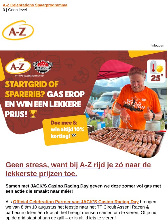 Startgrid of sparerib? Gas erop en win een lekkere prijs! 🏆