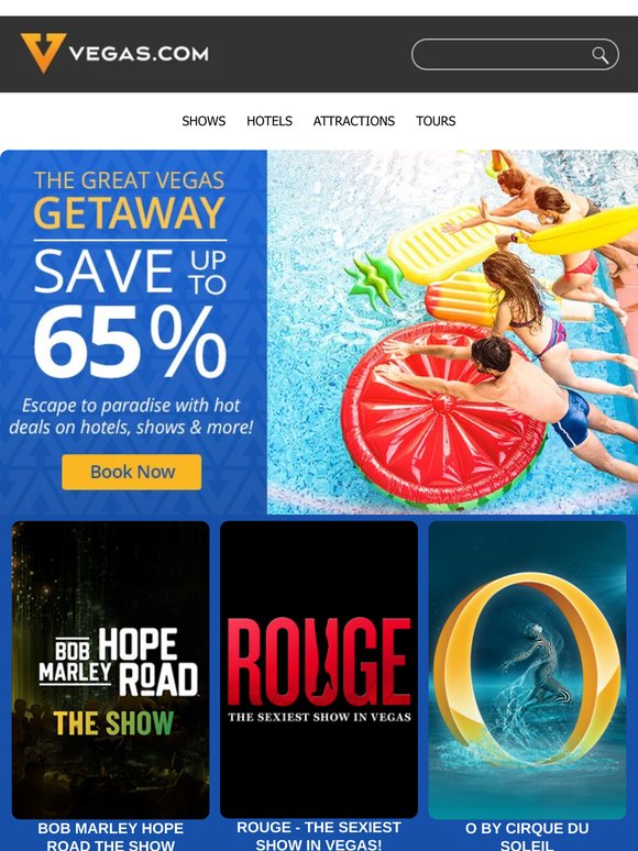 The Great Vegas Getaway Sale ☀️ UP TO 65% OFF