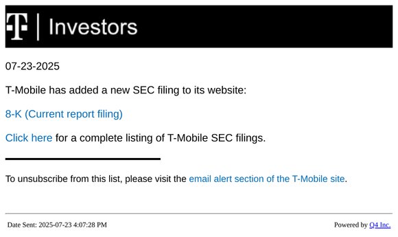 T-Mobile - 8-K (Current report filing) SEC Filing