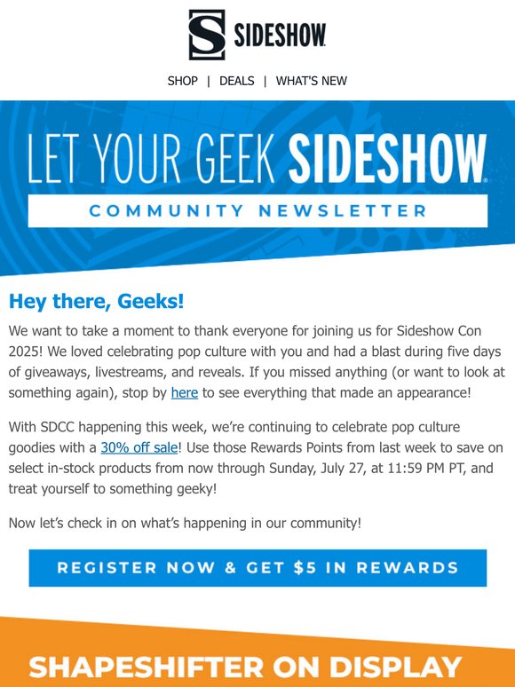 We are having a sale during Comic-Con Week!