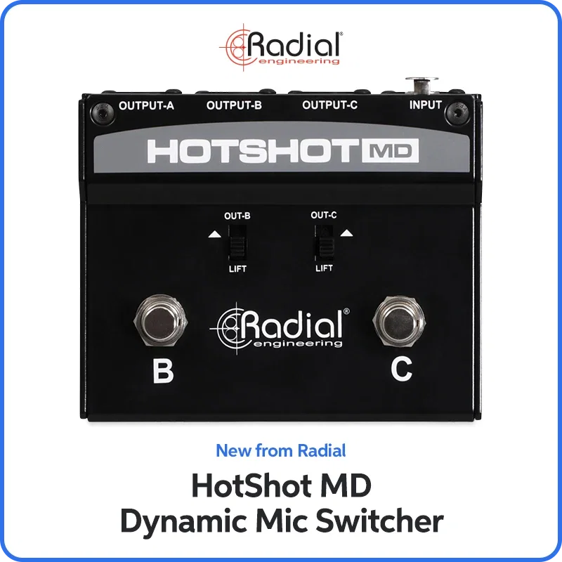 New from Radial: HotShot MD Dynamic Mic Switcher
