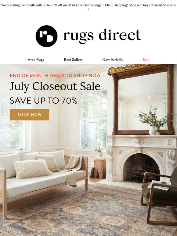 JULY CLOSEOUT SALE >