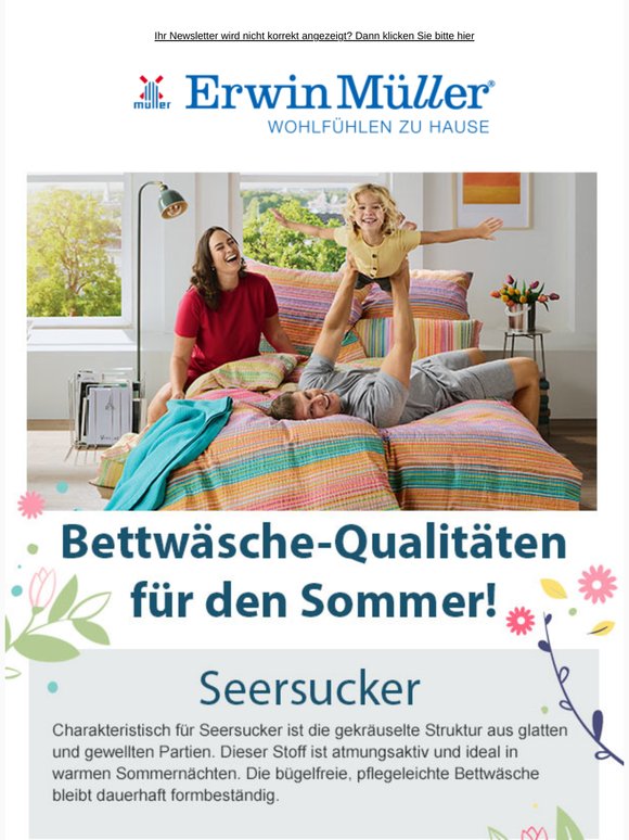 Bettwäsche-Qualitäten für den Sommer!