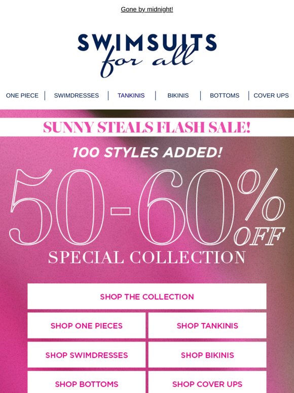 Last Chance: 50–60% off 100+ styles!
