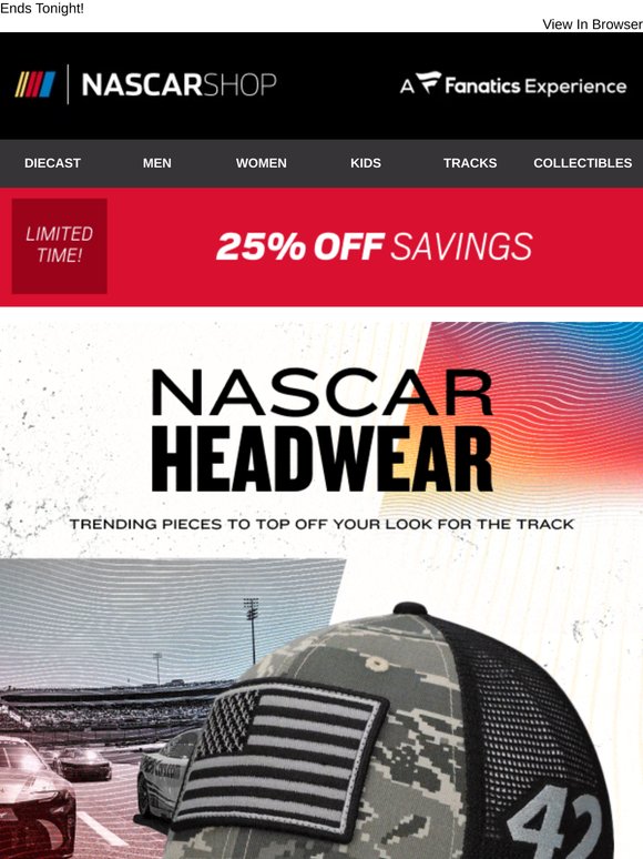 Top Off Your Race Day Style – 25% Off NASCAR Hats