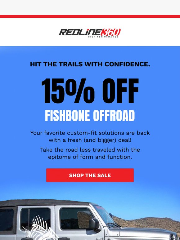 Score 15% OFF Fishbone Offroad!