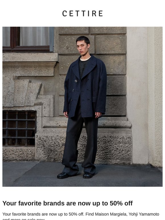 Up to 50% off Maison Margiela and Yohji Yamamoto
