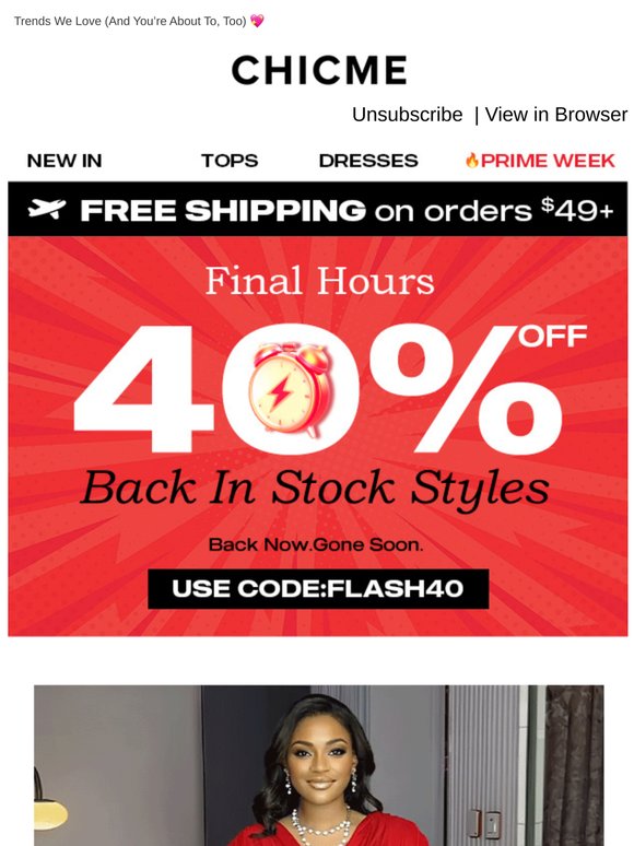 40% Off Restocked Favorites Expires In Hours!