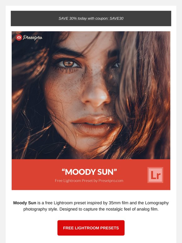 FREE Lightroom Presets "Moody Sun"