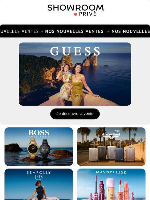GUESS, L'OREAL PROFESSIONNEL, HUGO BOSS et 20  nouvelles ventes en ligne aujourd'hui