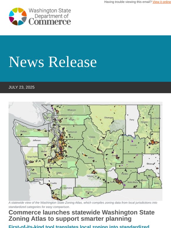 Commerce launches statewide Washington State Zoning Atlas to support smarter planning