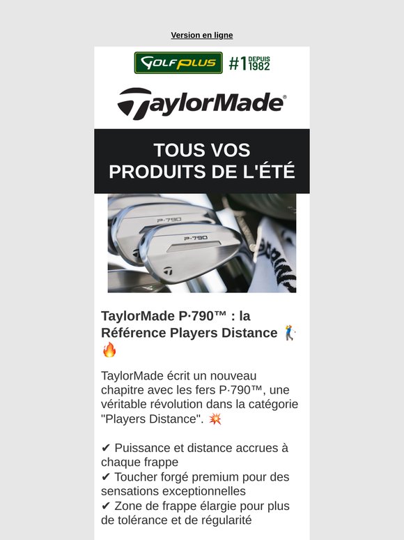 Découvrez les produits TaylorMade de l'été ⛳ !