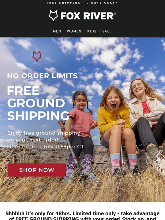 Limited time only - take advantage of FREE GROUND SHIPPING with your order!!