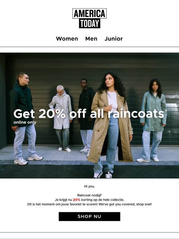 20% OFF RAINCOATS