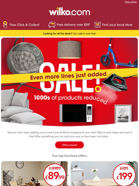 Plenty more to shop from in our biggest sale yet!