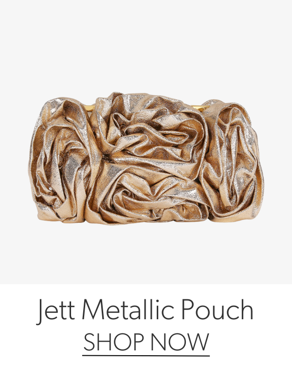 Jett Metallic Pouch Clutch