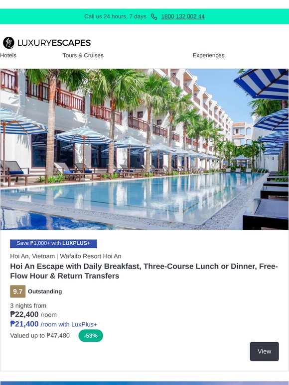 Elegant Hoi An Escape w. Daily Dining, Nightly Free-Flow Drinks Hour & Return Transfers