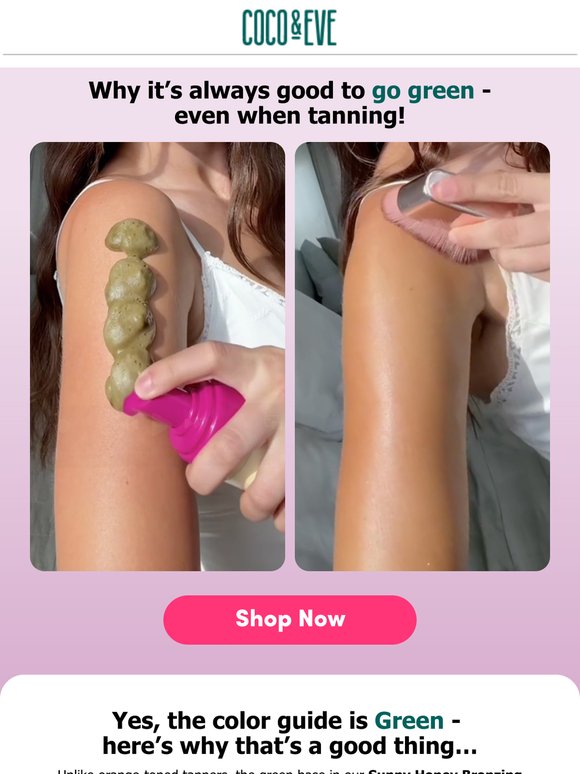 The Secret to a Flawless Tan? Go Green.