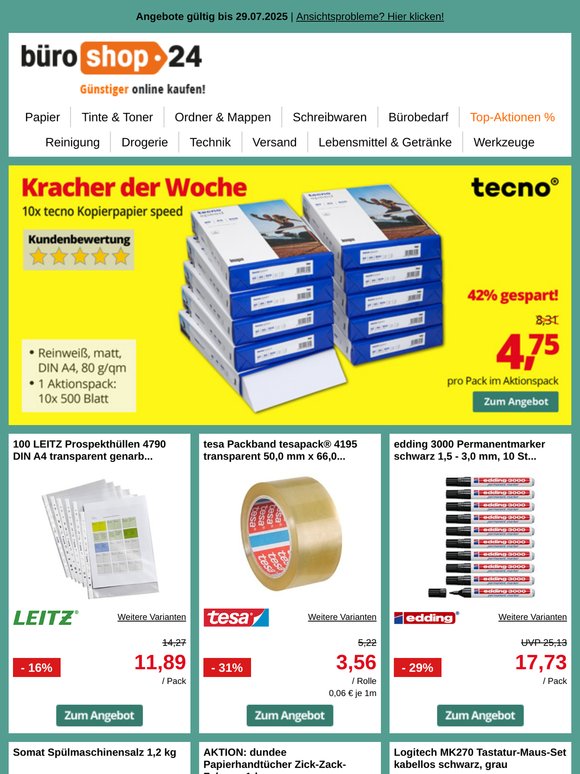 ✔ Schnäppchenjagd eröffnet, Herr —!