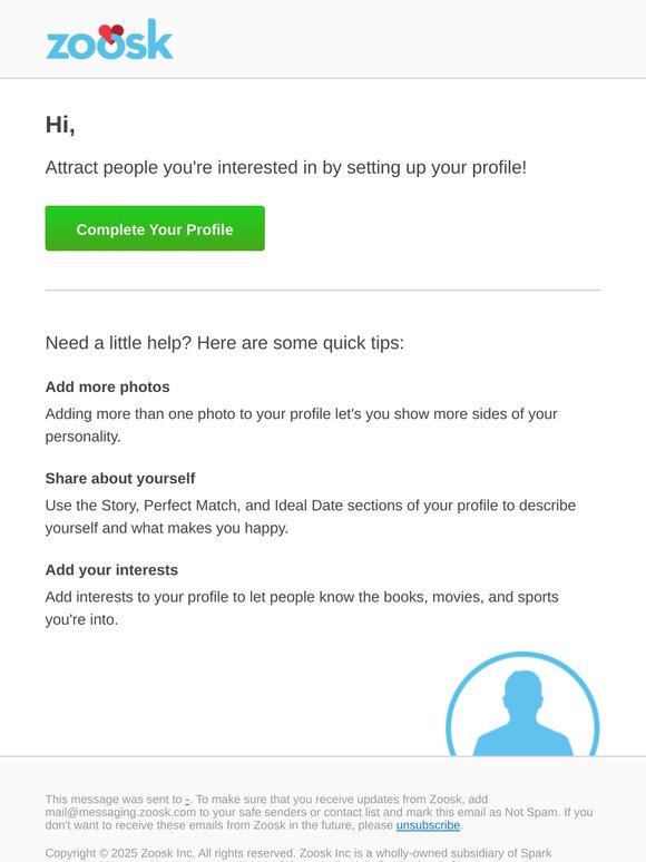 Your profile is almost done!