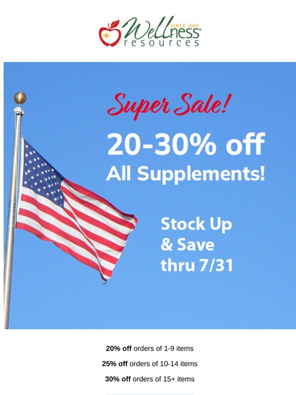 Super Sale: Stock Up & Save