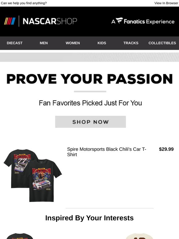 Thanks For Visiting The Official NASCAR Shop