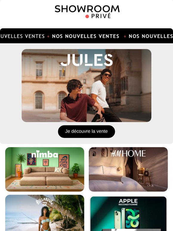 JULES, DKNY, NIMBA et 15 nouvelles ventes en ligne aujourd'hui