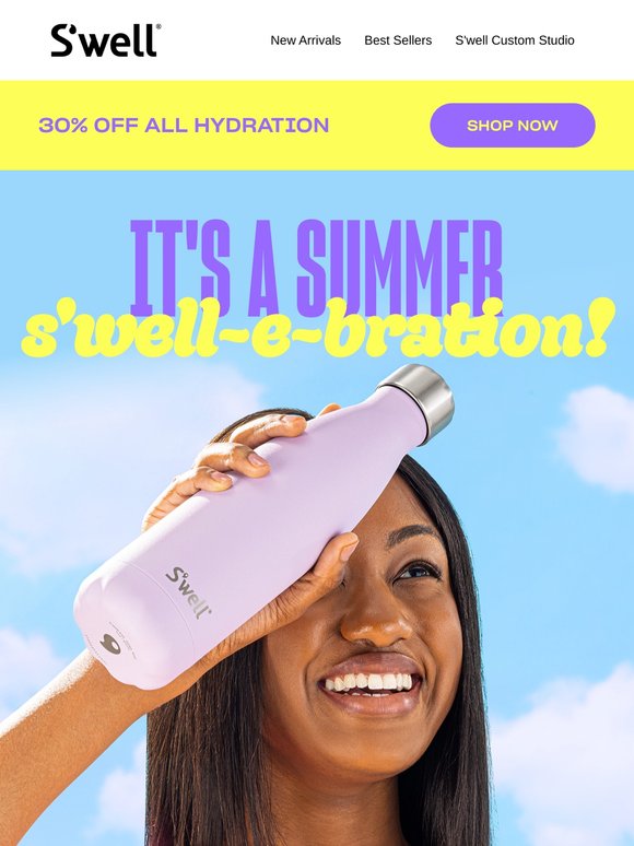 Summer S'well-e-bration: 30% Off All Hydration