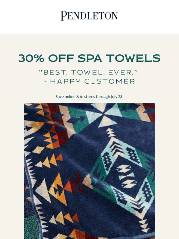 30% off Spa Towels is back!