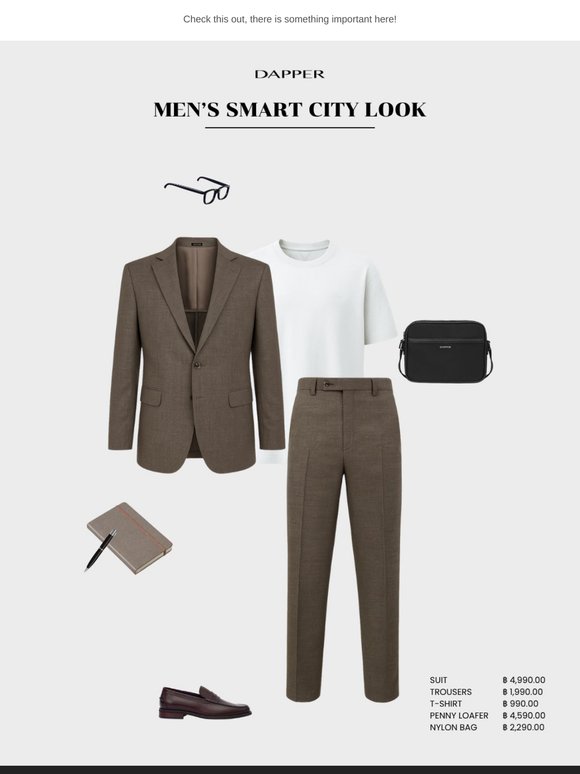 🖋️ MEN’S SMART CITY LOOK เสิร์ฟลุค เรียบ เท่ แบบ Dapper