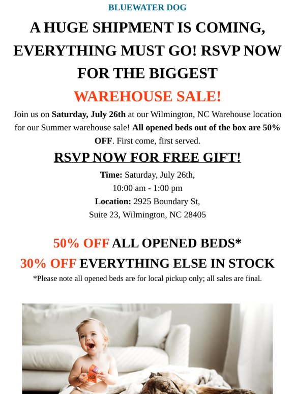 RSVP NOW AND GET UP TO 50% OFF ALL BEDS 🎉