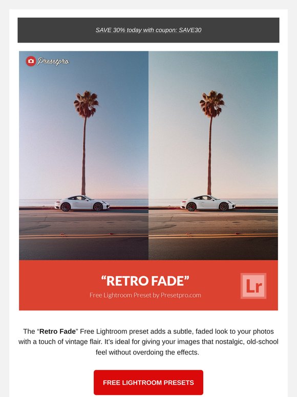 FREE Lightroom Presets "Retro Fade"