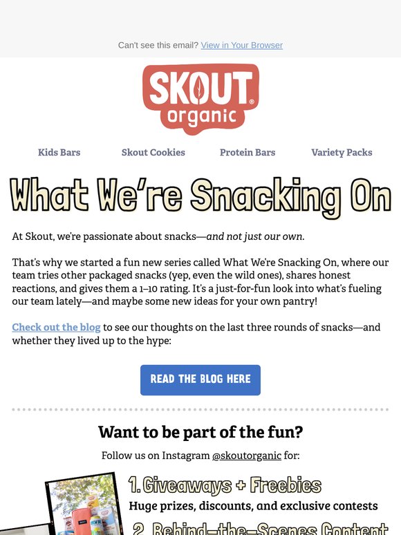 Ever wondered what we’re snacking on?