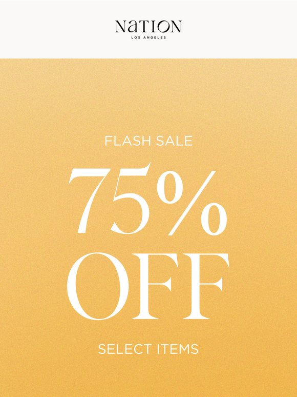 Don't miss out: 75% off ends Sunday.