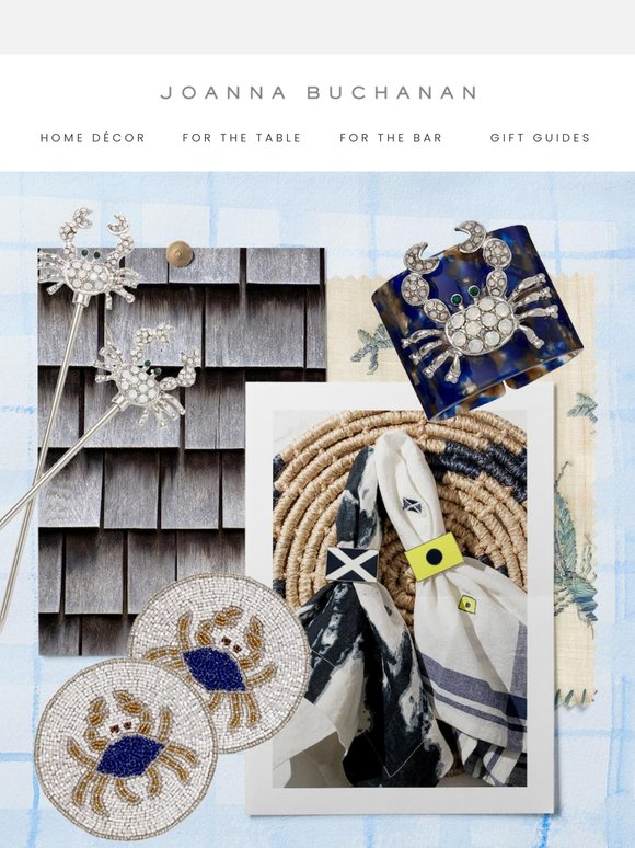 Set your summer table, Nantucket-style 🦀