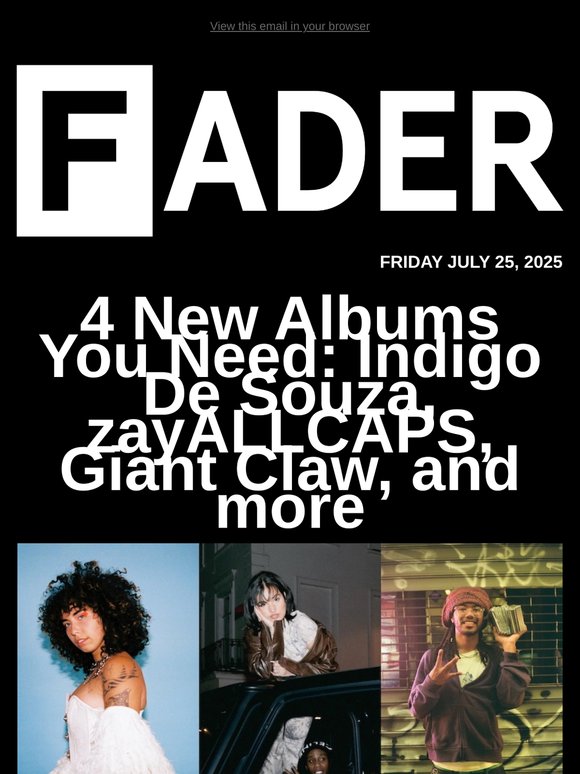 4 New Albums You Need: Indigo De Souza, zayALLCAPS, Giant Claw, and more