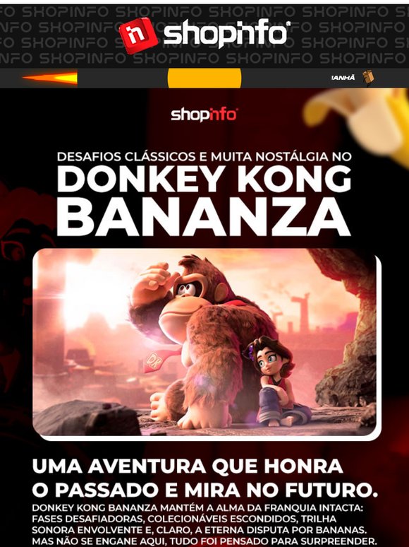 🍌 Donkey Kong está de volta — e mais desafiador do que nunca!