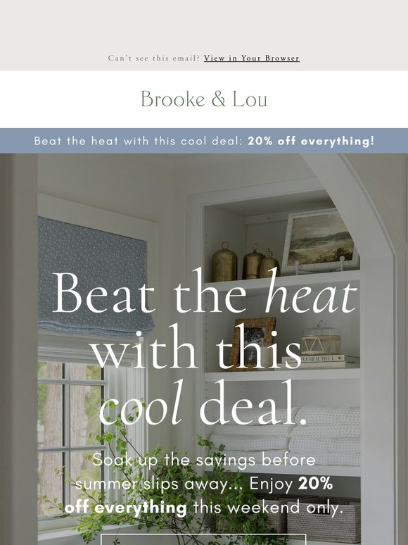 This weekend: 20% off everything!