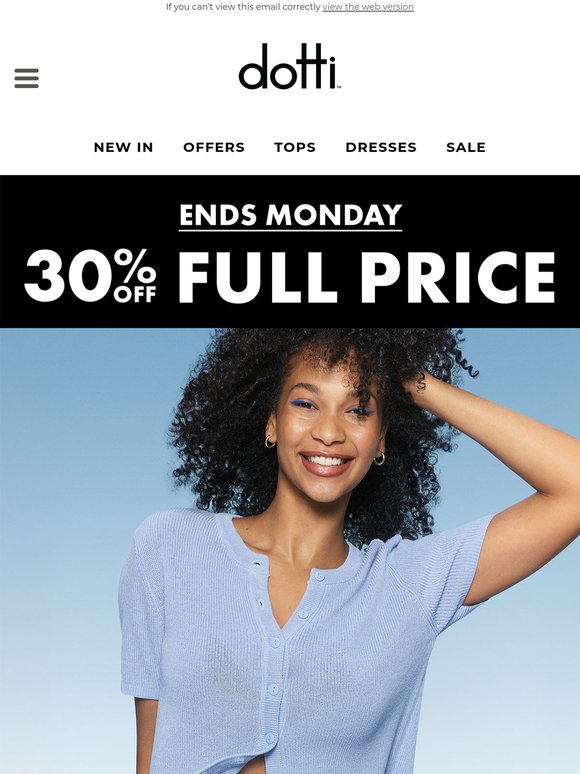 Get Shopping with 30% Off Full Price