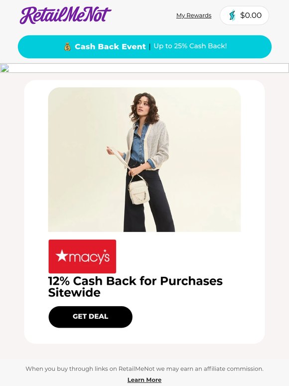 🎉  Last Chance! Up to 25% Cash Back at Walmart | Instacart | Macy’s & More!